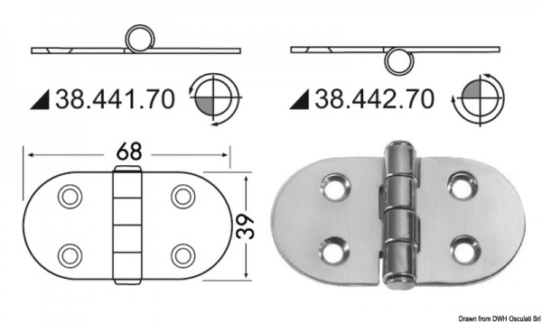 Scharnier 2mm