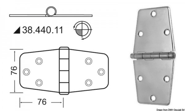 Scharnier 2mm