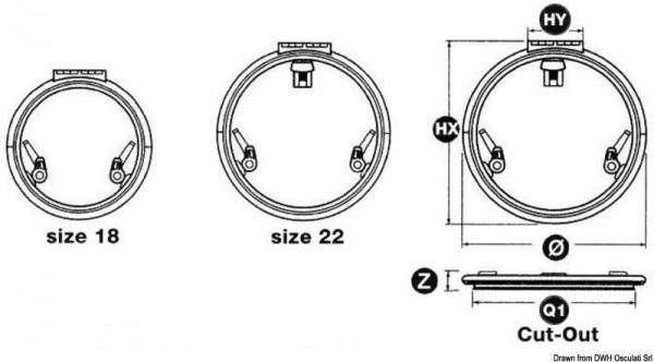 LEWMAR Low Profile round hatch series