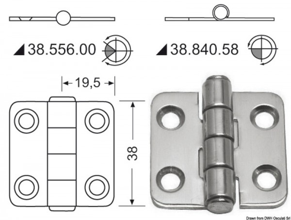 Scharnier 2mm