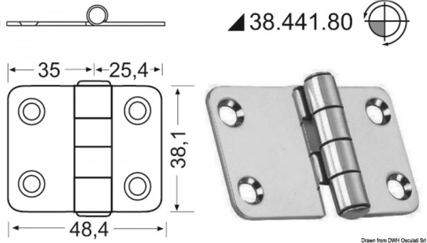 Scharnier 2mm