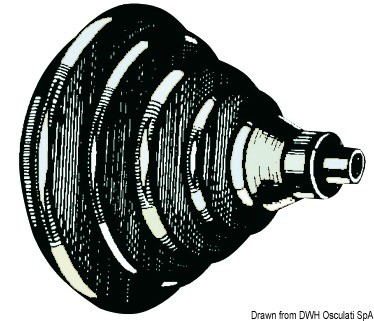 Kabeldurchlassring aus ABS mit Gummibalg