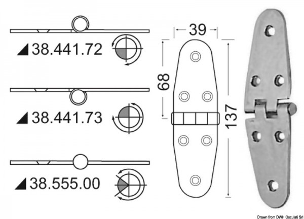 Scharnier 2mm