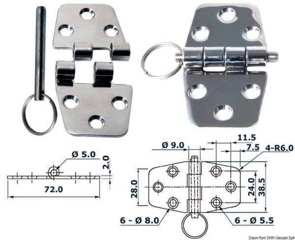 Scharnier 2mm