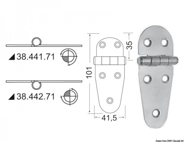 Scharnier 2mm