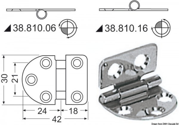 Scharnier 2mm