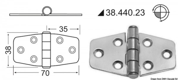 Scharnier 2mm